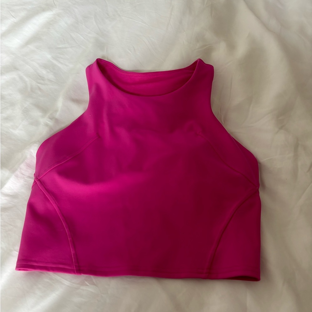 Lululemon pink crop top size 8